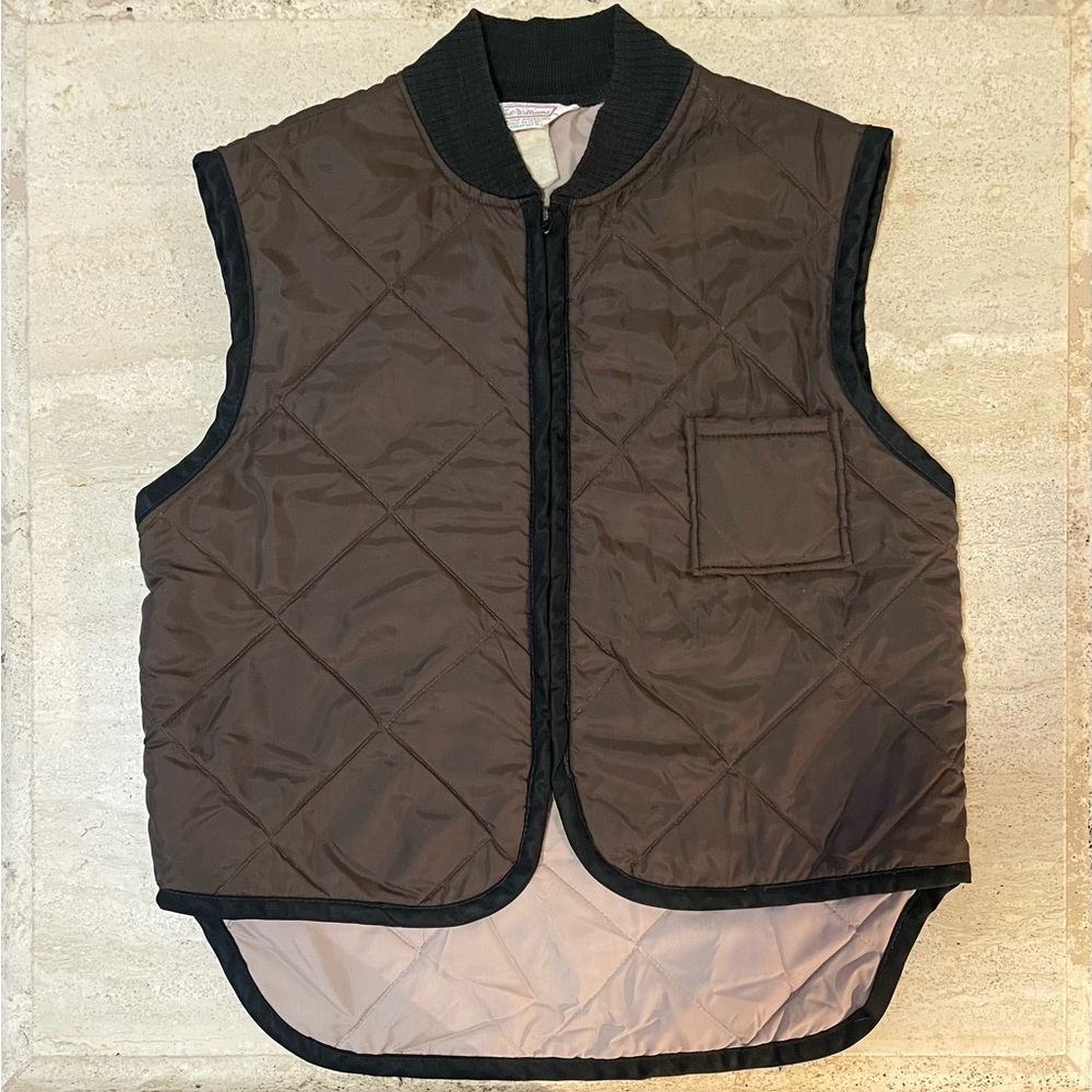 70s Ted Williams Puffer Zip Up Vest
